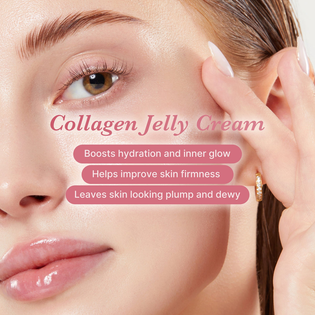Medicube Collagen Jelly Cream on skin